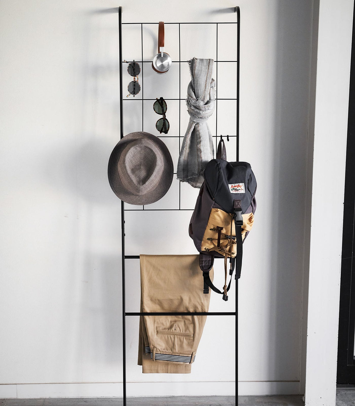 Leaning Ladder with Grid Panel (63" H)  - Steel